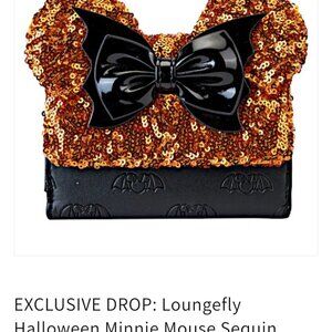 Loungefly Exclusive Halloween Minnie Sequin bag and wallet